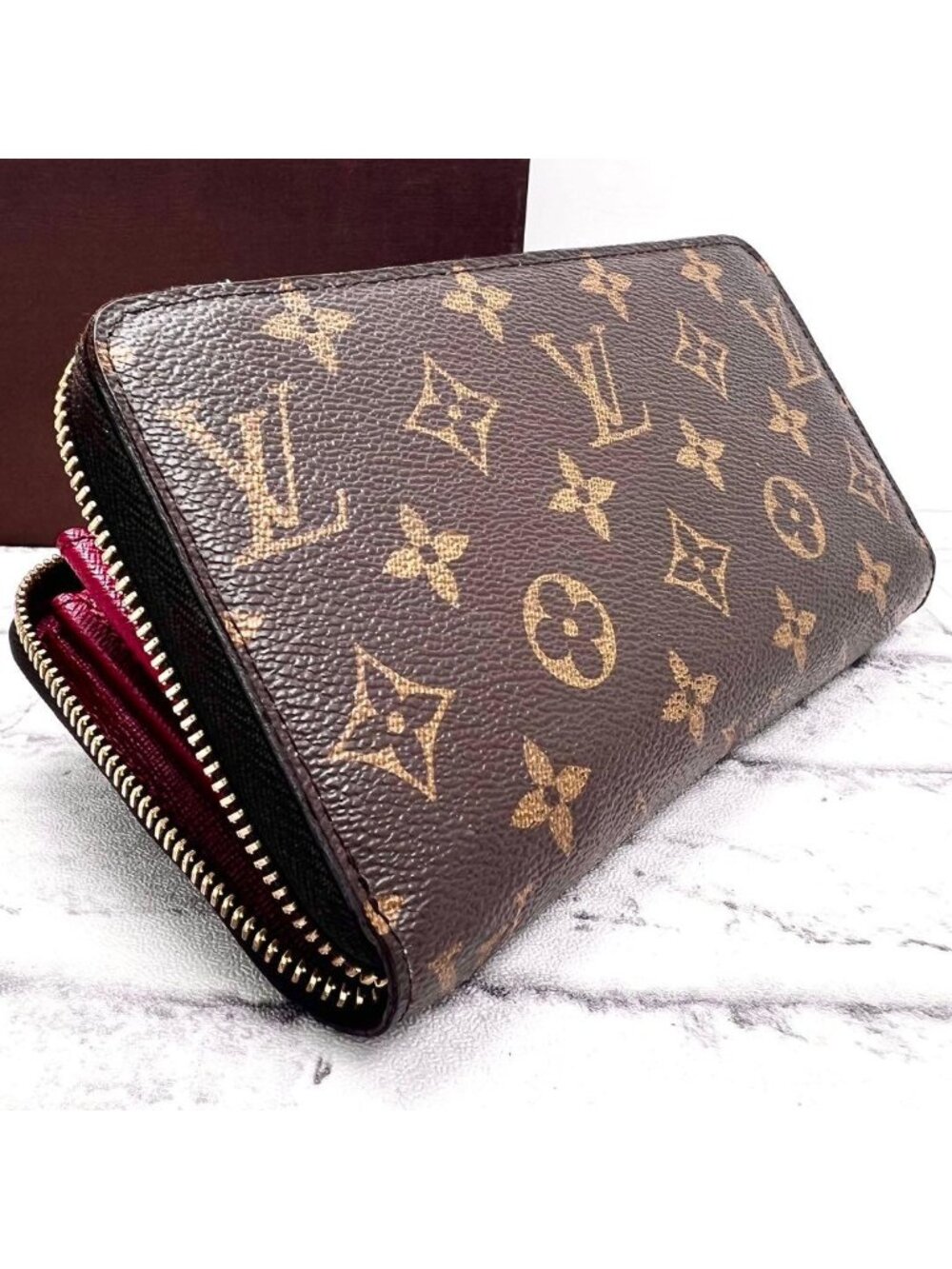 Louis Vuitton Monogram Zippy Wallet Fuchsia